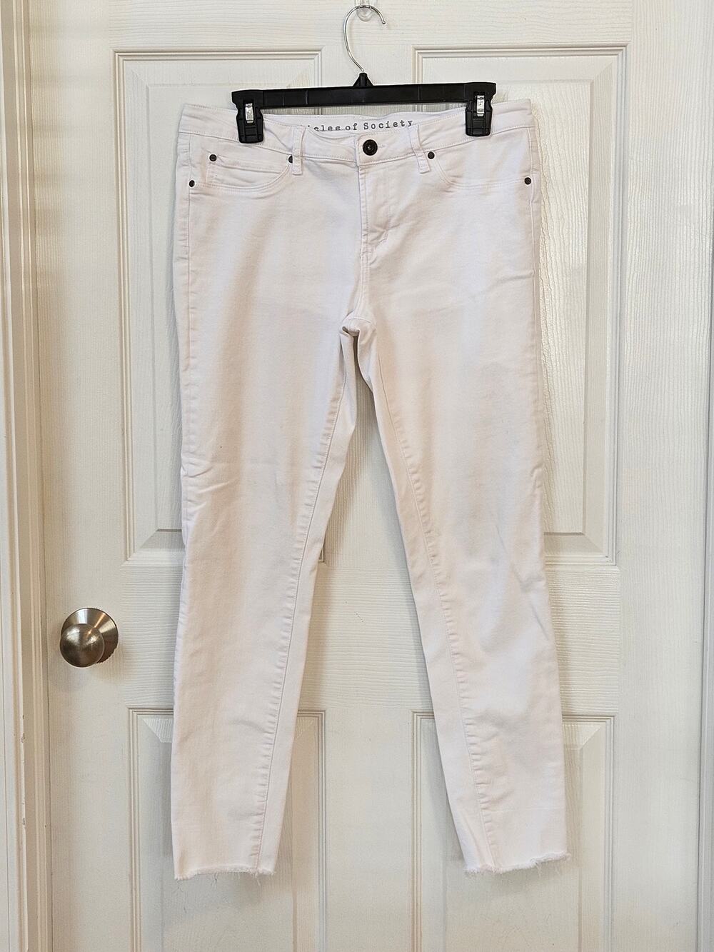 Articles of Society Womens White Low Rise Ankle-Length Skinny Jeans Size 29